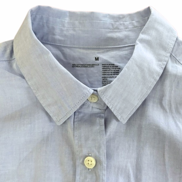MUJI | Women’s Cotton Shirt – Light Blue – Size M - Picture 8 of 13